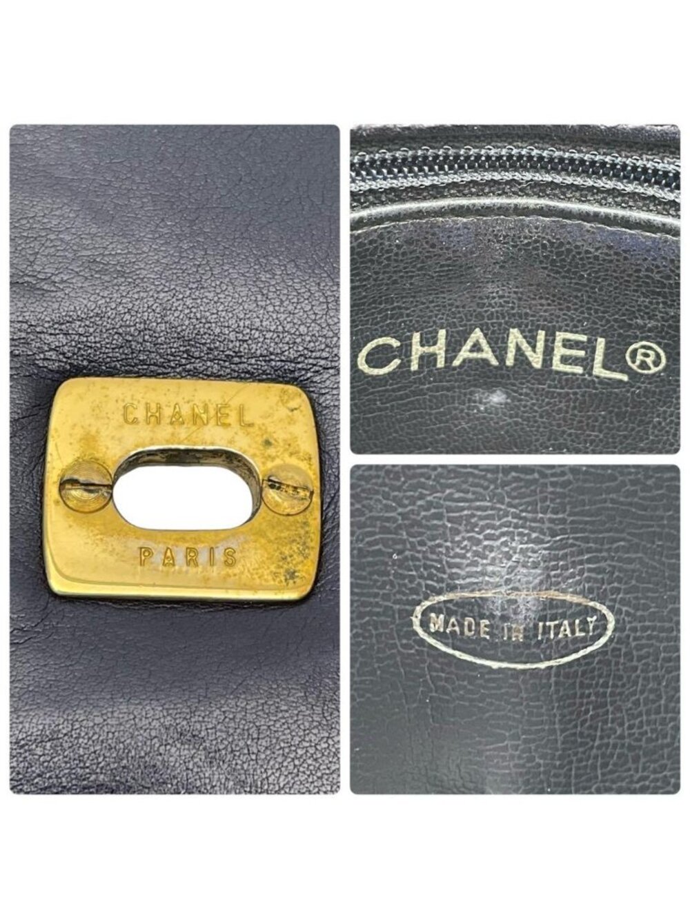 Chanel Bicolor Quilted Lambskin Waist Belt Bag Navy - Picture 10 of 10